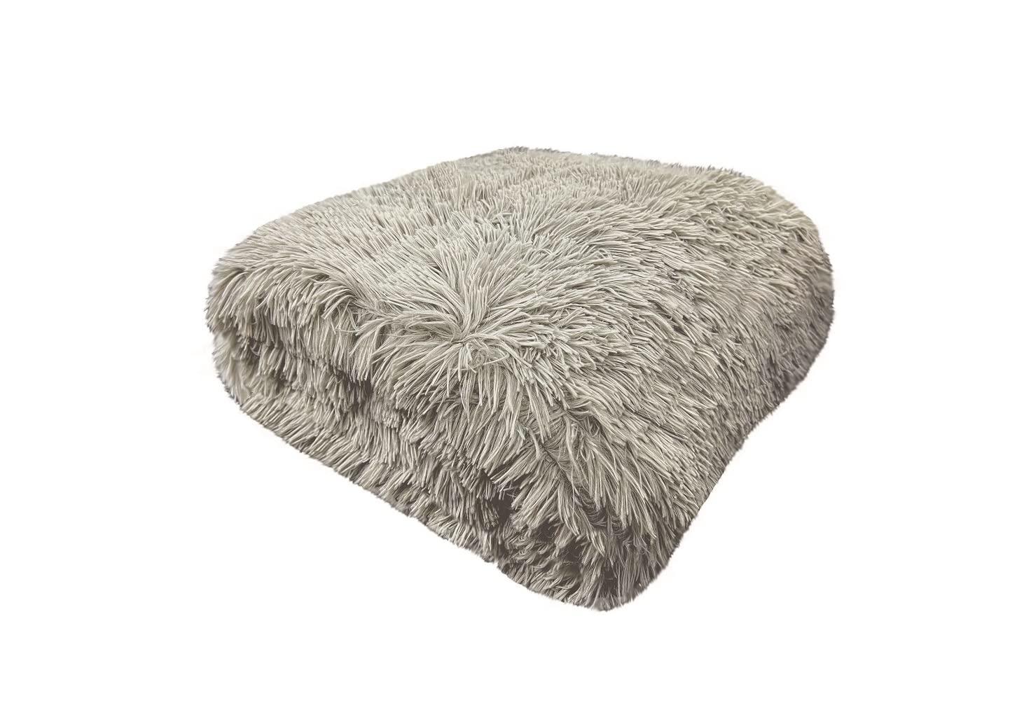 New Weighted Heavy Blankets Cluddes Long Fur Blanket for Therapy Sensory Anxiety Autism Insomnia Stress Relief Comfortable Soft Relaxing Premium Great Sleep Blanket (Silver, 125x150cm - 4kg)