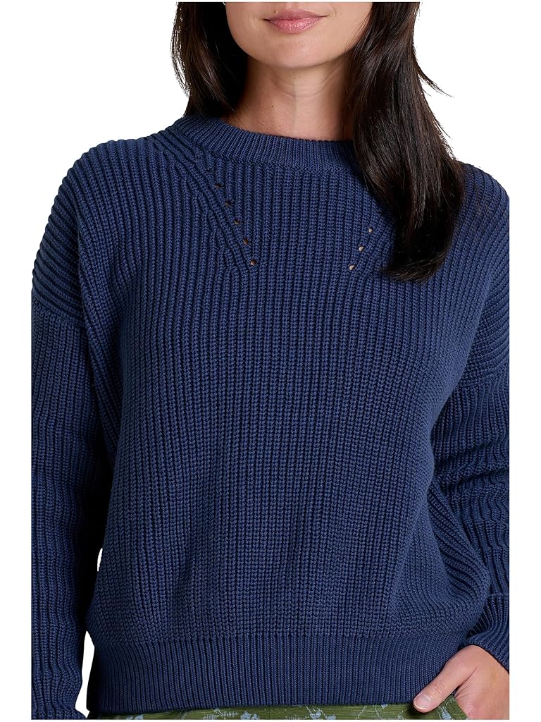 Navy Toad&Co Bianca Shaker Crew Sweater