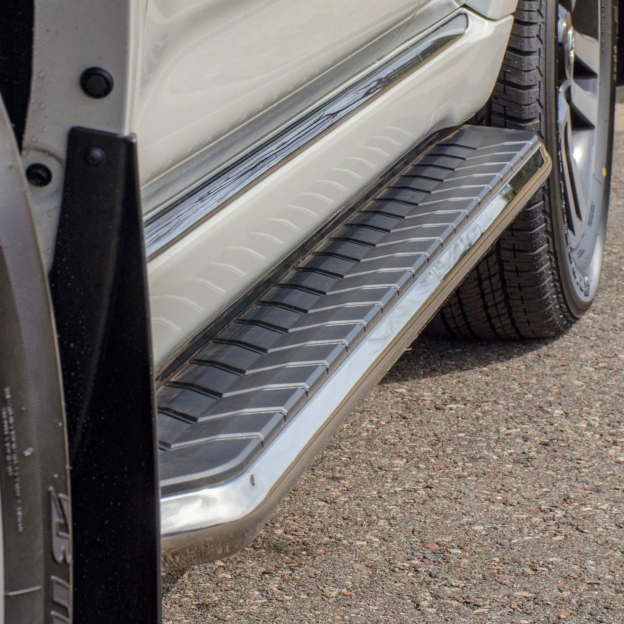 aries 2051033 aerotread 5 x 67-inch polished stainless suv running boards, select chevrolet equinox, gmc terrain