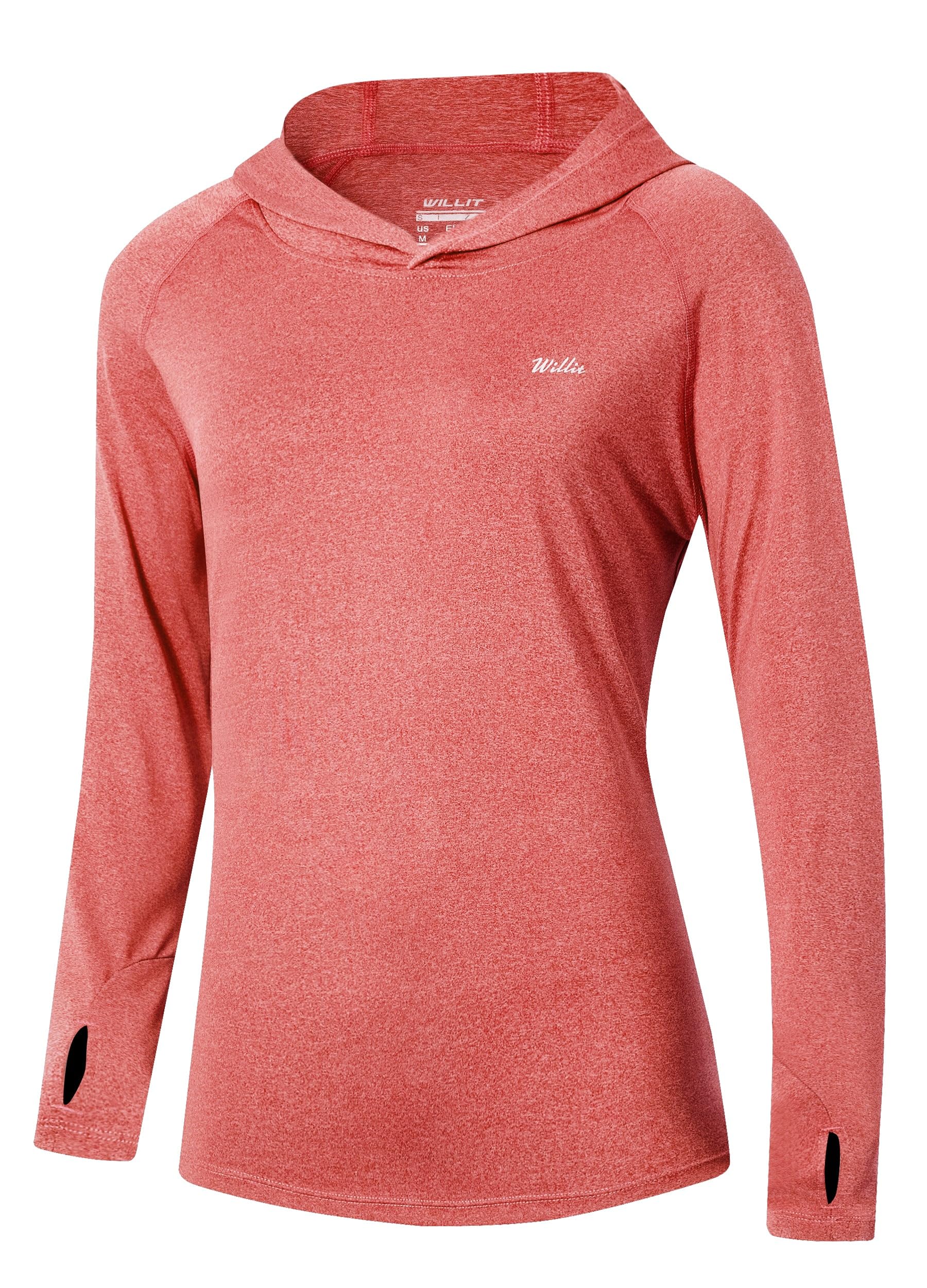 Willit Women's UPF 50+ Sun Protection Hoodie SPF Shirt Long Sleeve Hiking Fishing Outdoor Shirt Lightweight Hoodie