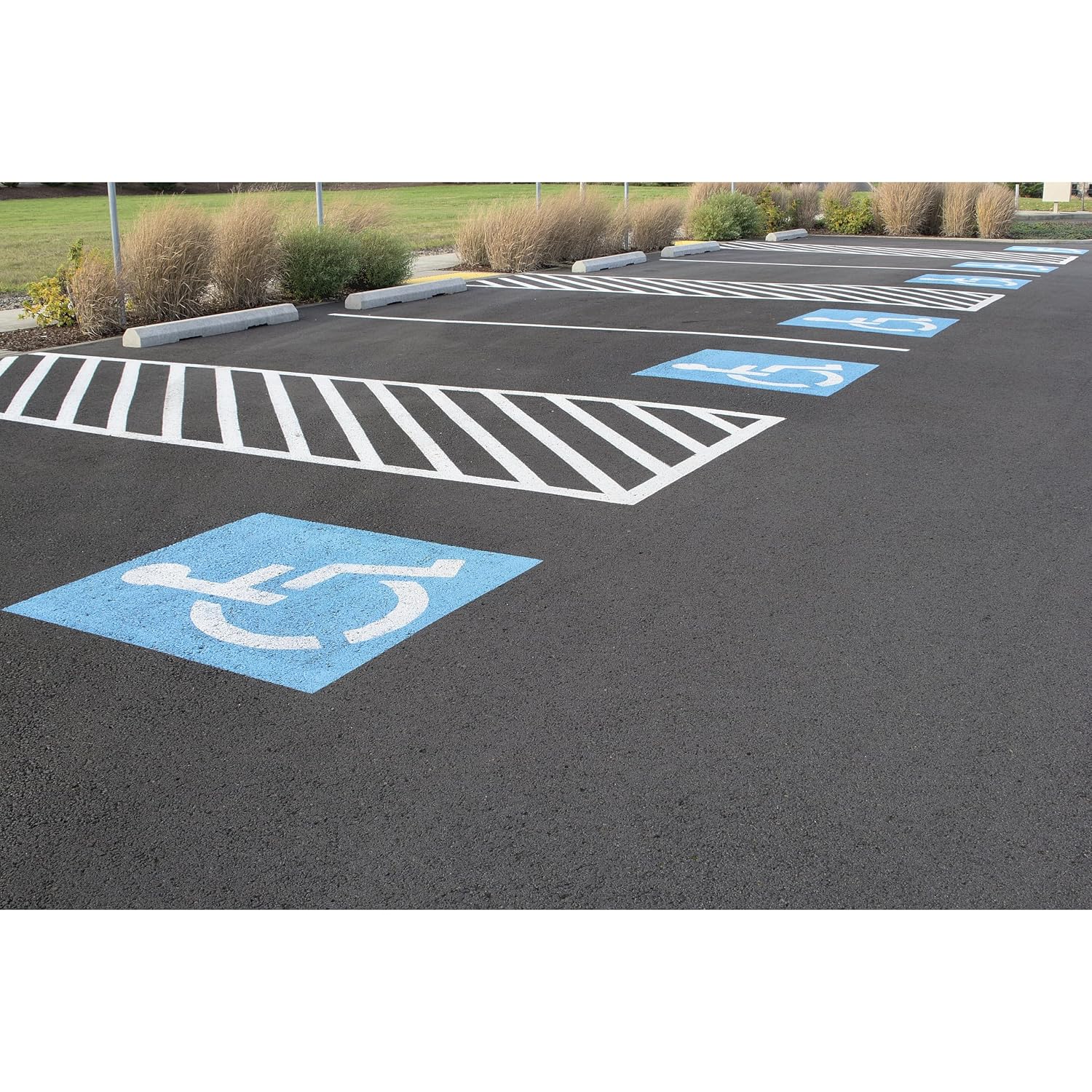Stencil Ease 36 inch Handicap Parking Symbol (2 Part Stencil) | 60 mil | Two Piece Paint Stencil for Parking Lots