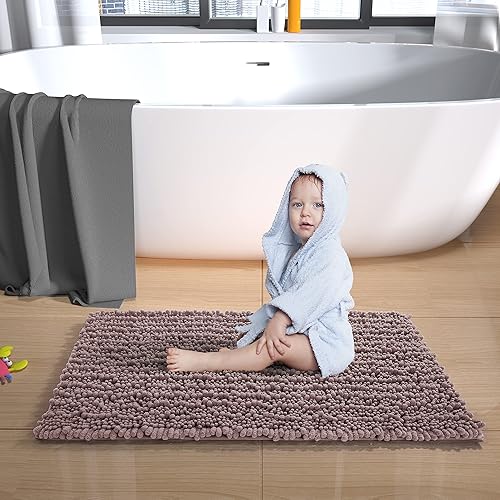 Miniatura 316 de Yimobra - Tapete de baño largo de felpilla, grande de 55.1 x 24 pulgadas, microfibra gruesa, absorbente, extrasuave, antideslizante, peludo, lavable