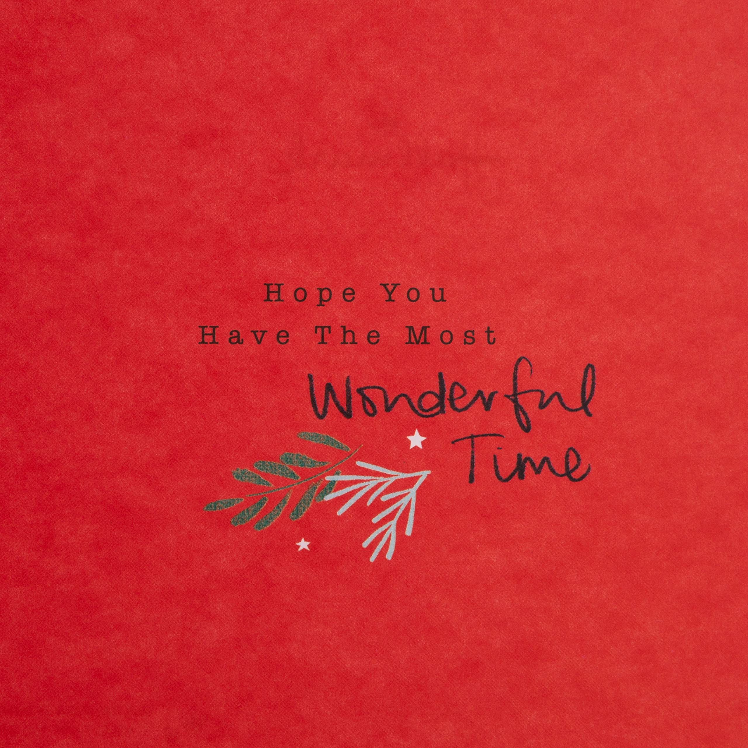 Hallmark Biglietto di Natale per nonna motivo floreale con cambio