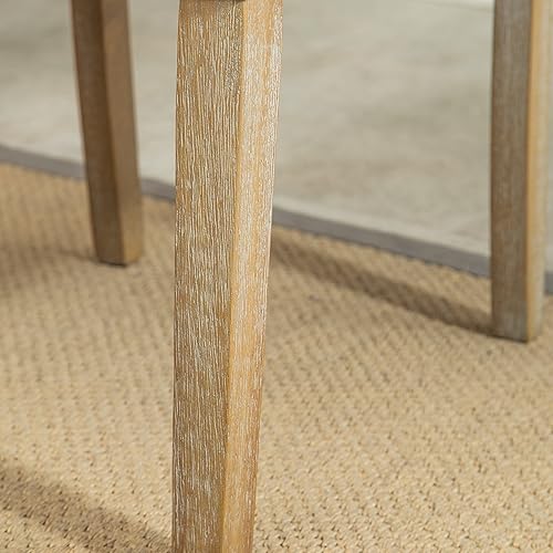 Miniatura 6 de Roundhill Furniture - Silla de comedor parsons de madera maciza costumbrista y tapizado estilo capitoné, Textil, Carbón