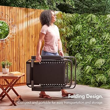 VonHaus Premium Padded Zero Gravity Chairs - Heavy Duty Textoline Outdoor Folding & Reclining Sun Loungers with Head Pillows & Steel Frames for Patio, Conservatory or Decking (Set of 2, 2)