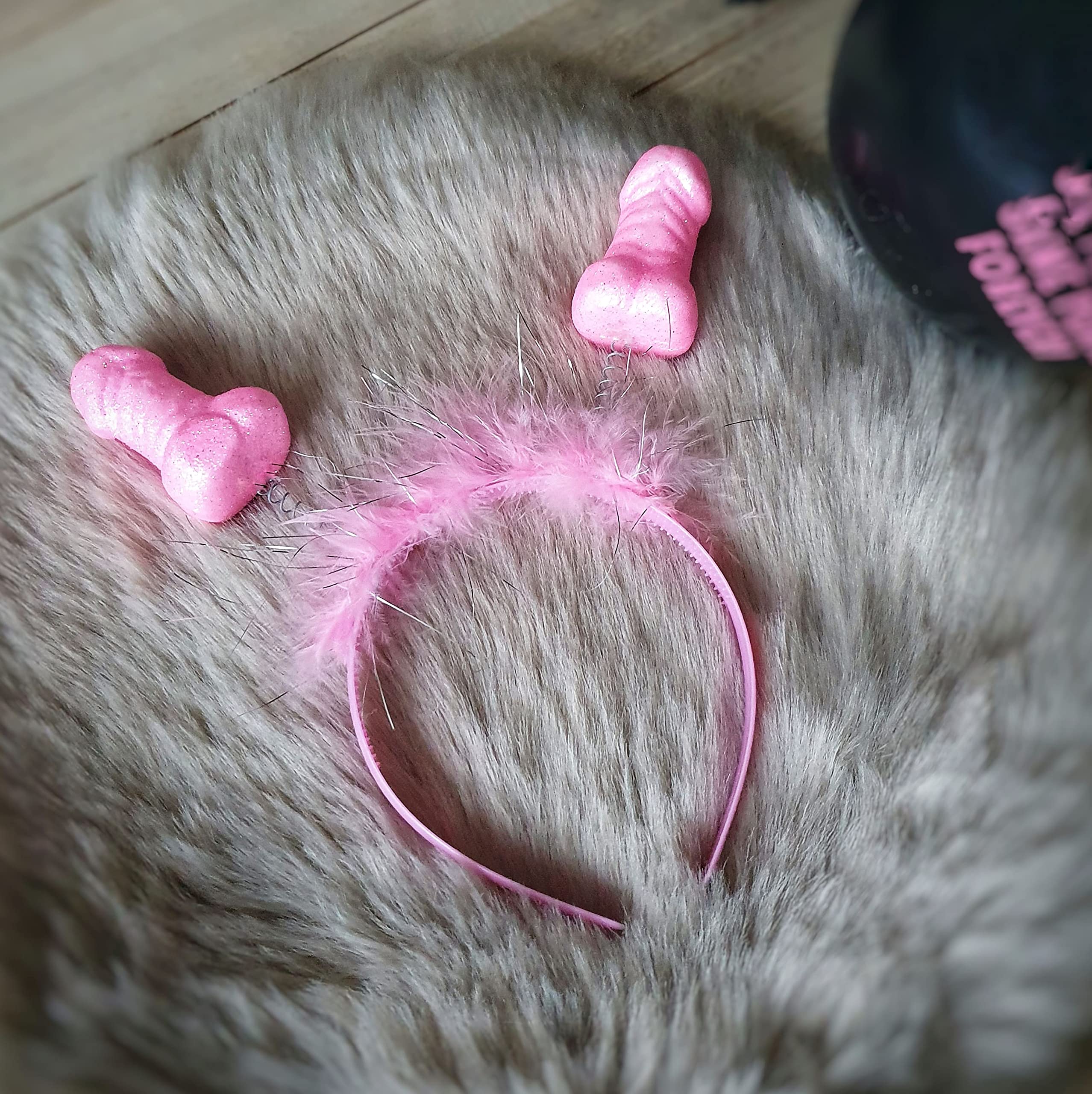 JGA Penis Kopfschmuck rosa | Scherzartikel Junggesellenabschied | Junggesellinnenabschied Haarschmuck Braut | Brautjungfer Deko | Pink Penis Braut | Geschenk Geburtstag | Mädelsabend | Partyabend