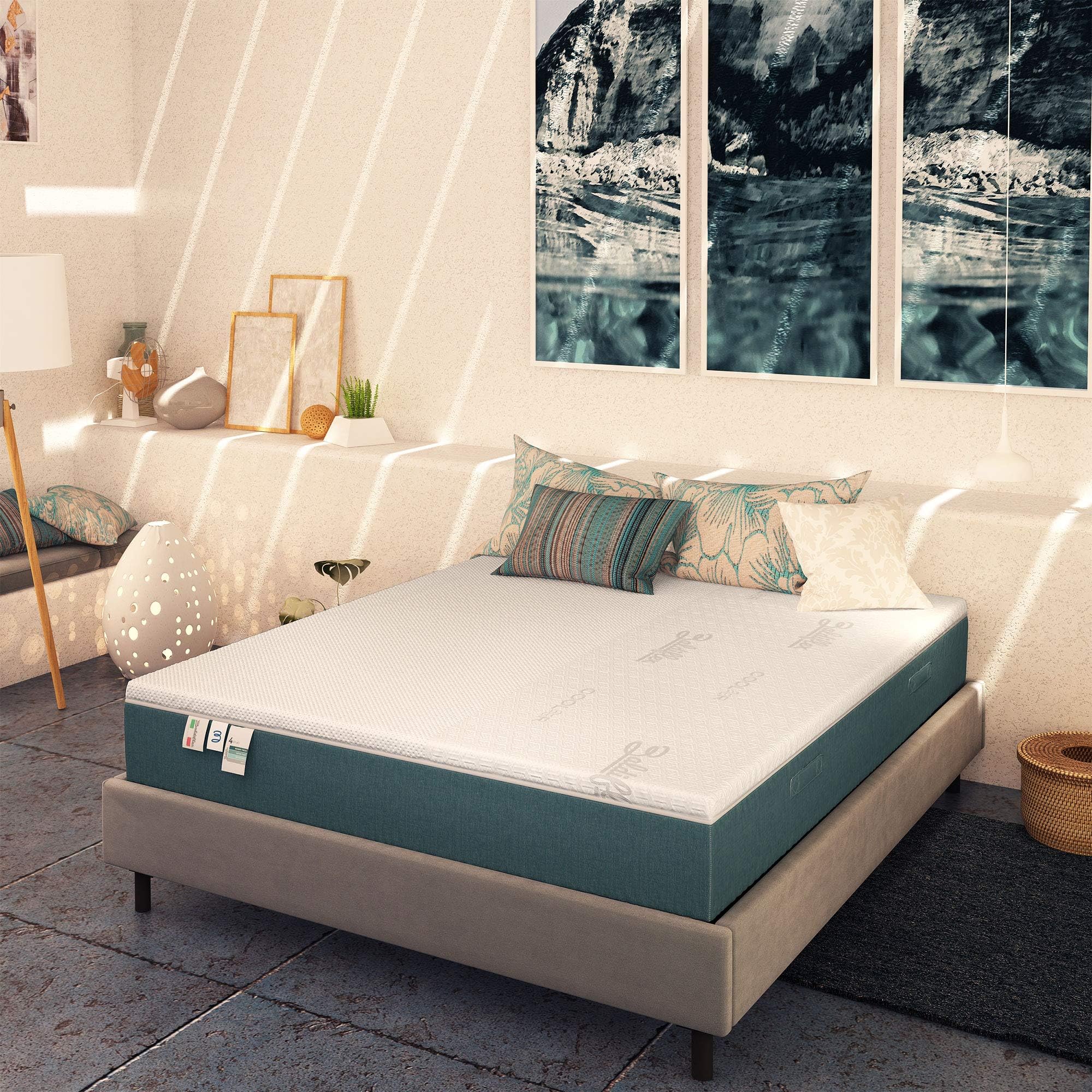 Baldiflex – 25 cm Tall Single Memory Plus Top Fresh 4 Layers Mattress 80 x 190 cm – Aloe Vera Removable CUS. Soap incl.