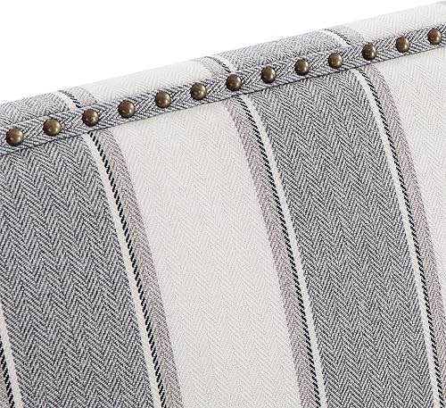 Miniatura 6 de HUIMO Silla decorativa estampada, tapizada de tela de lino, con remache, cómodo sillón con capacidad para hasta 300 libras de capacidad, sofá de