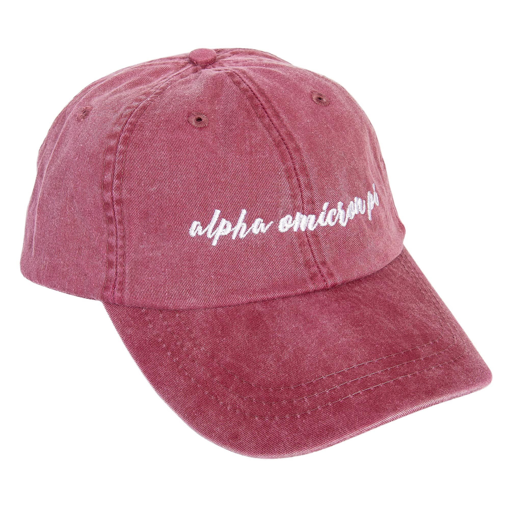Desert Cactus Alpha Omicron Pi Sorority Baseball Hat – Adjustable Alpha O AOII Embroidered Cap with Cursive Font (N)