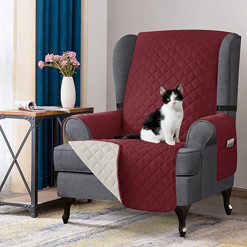 Vista 133 de Chun YI. - Funda reversible para sofá, funda para sillón, fácil de instalar, lavable, cubiertas para sala de estar. Negro