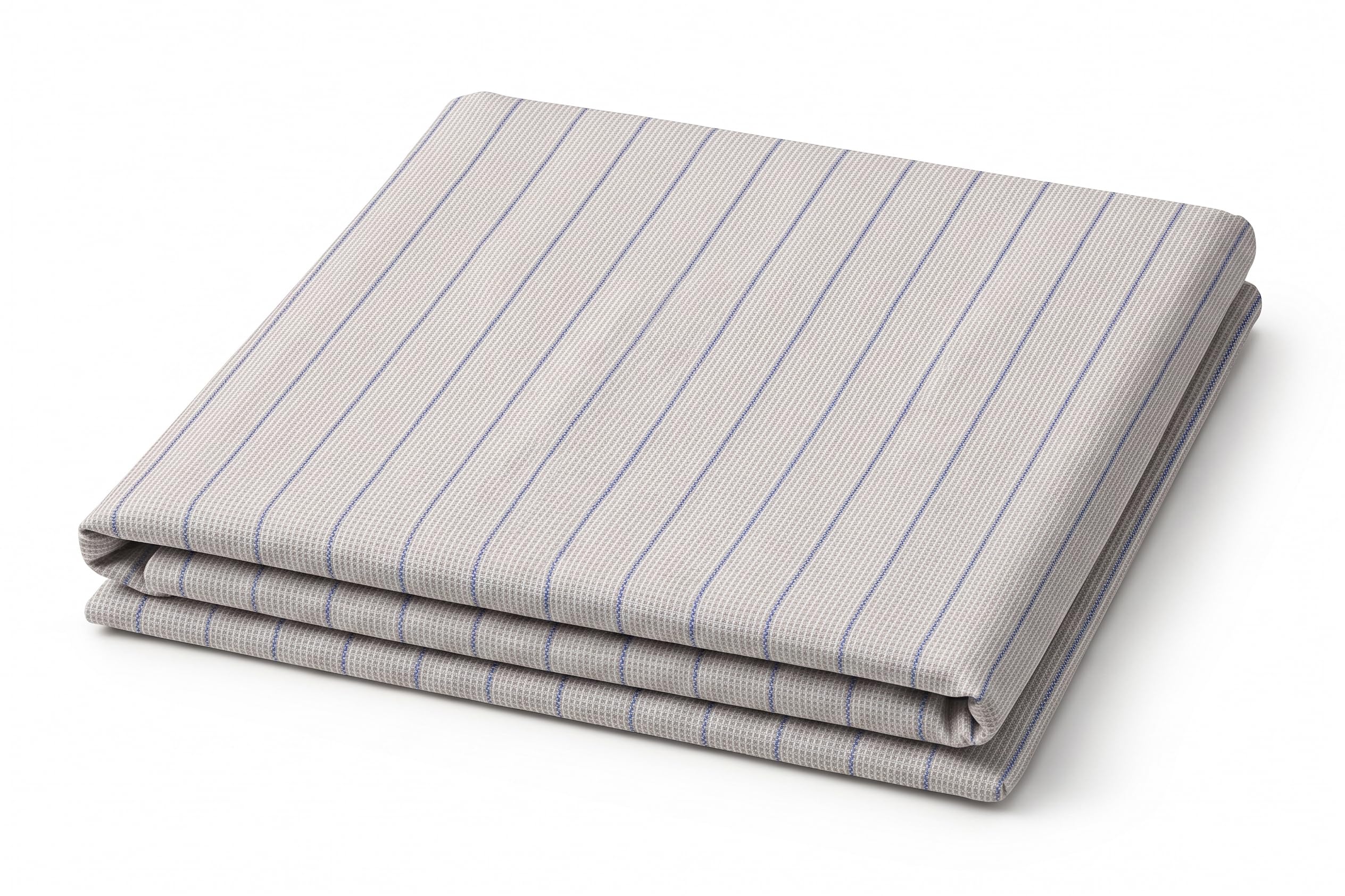 Texworks Premium Shirt Fabric for Men | 100% Cotton Unstitched | Beige and Blue | Elegant Vertical Stripes | Yarn-Dyed Shirting Material | 1.60m for Shirt (58" Width)-image-3
