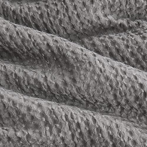 Miniatura 5 de Juego de edredón tamaño King de 3 piezas, colección de ropa de cama ultra suave con fundas, tamaño King, gris oscuro