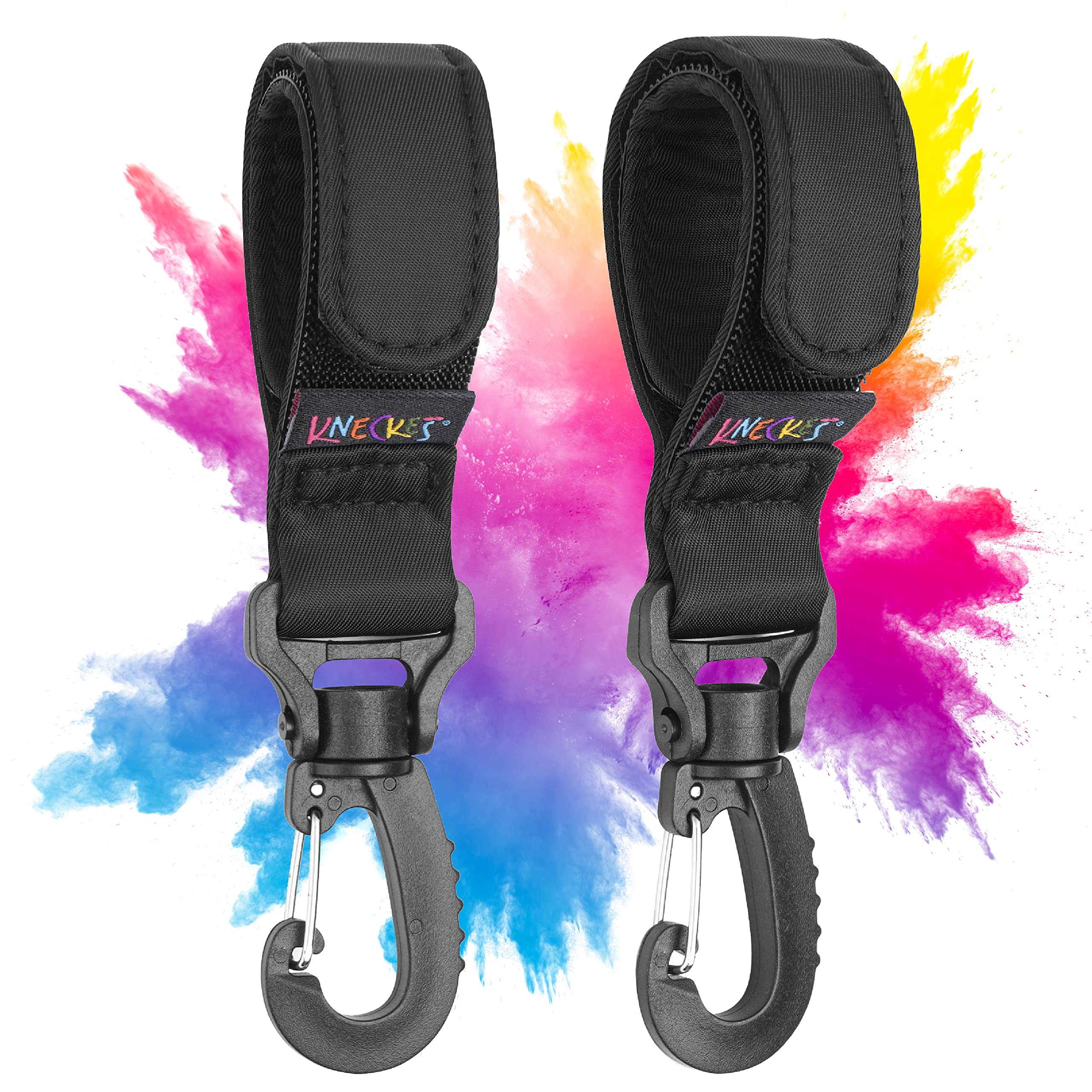 Robusti ganci per passeggino (set di 2, capacità di carico 40 kg) Chiusura in velcro
