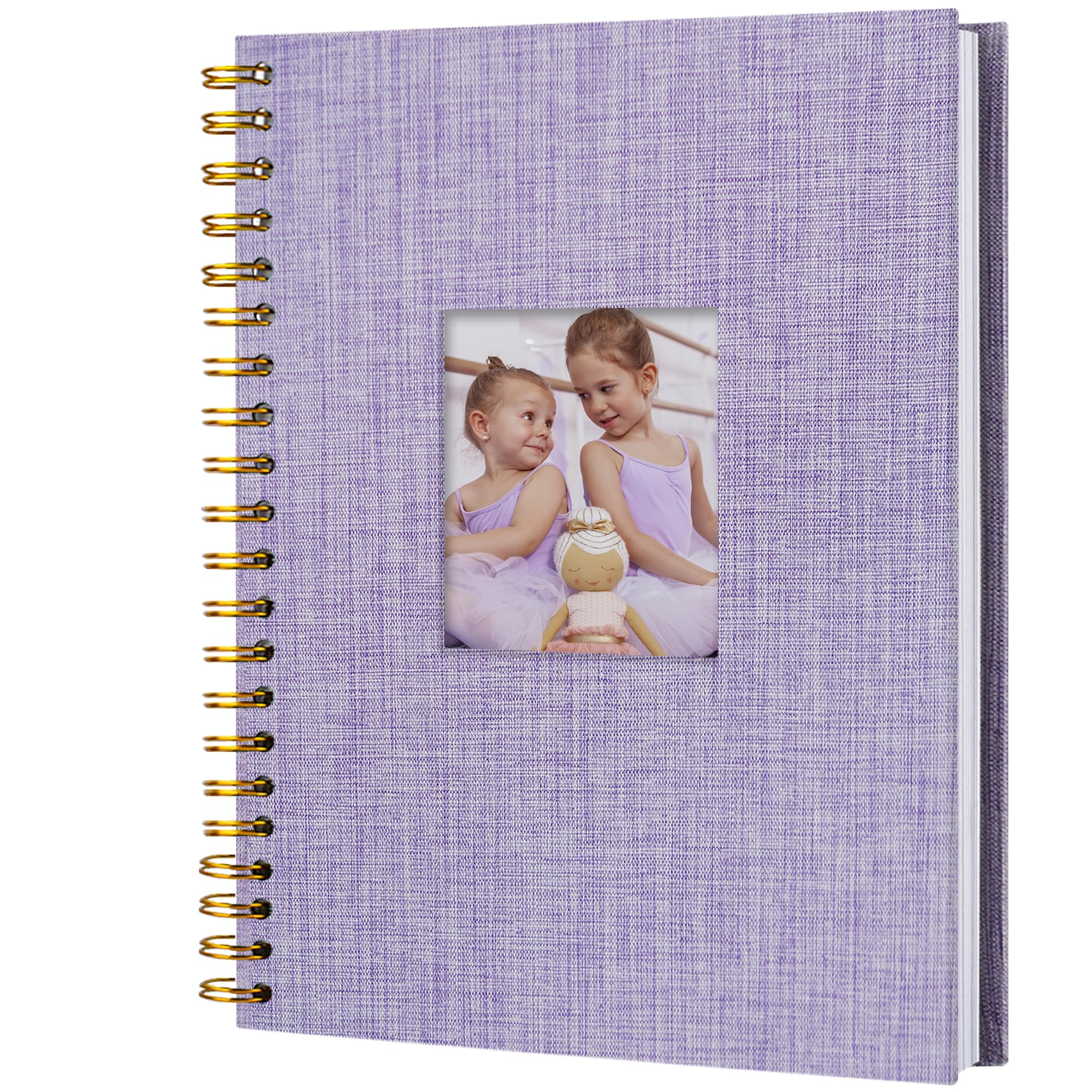 Hiwhy Album De Scrapbooking 25,5 X 25,5 Cm Avec Papier Kraft à Couverture Rigide, Album Photo De 20 Feuilles, Album Mémoire Pour Famille, Mariage
