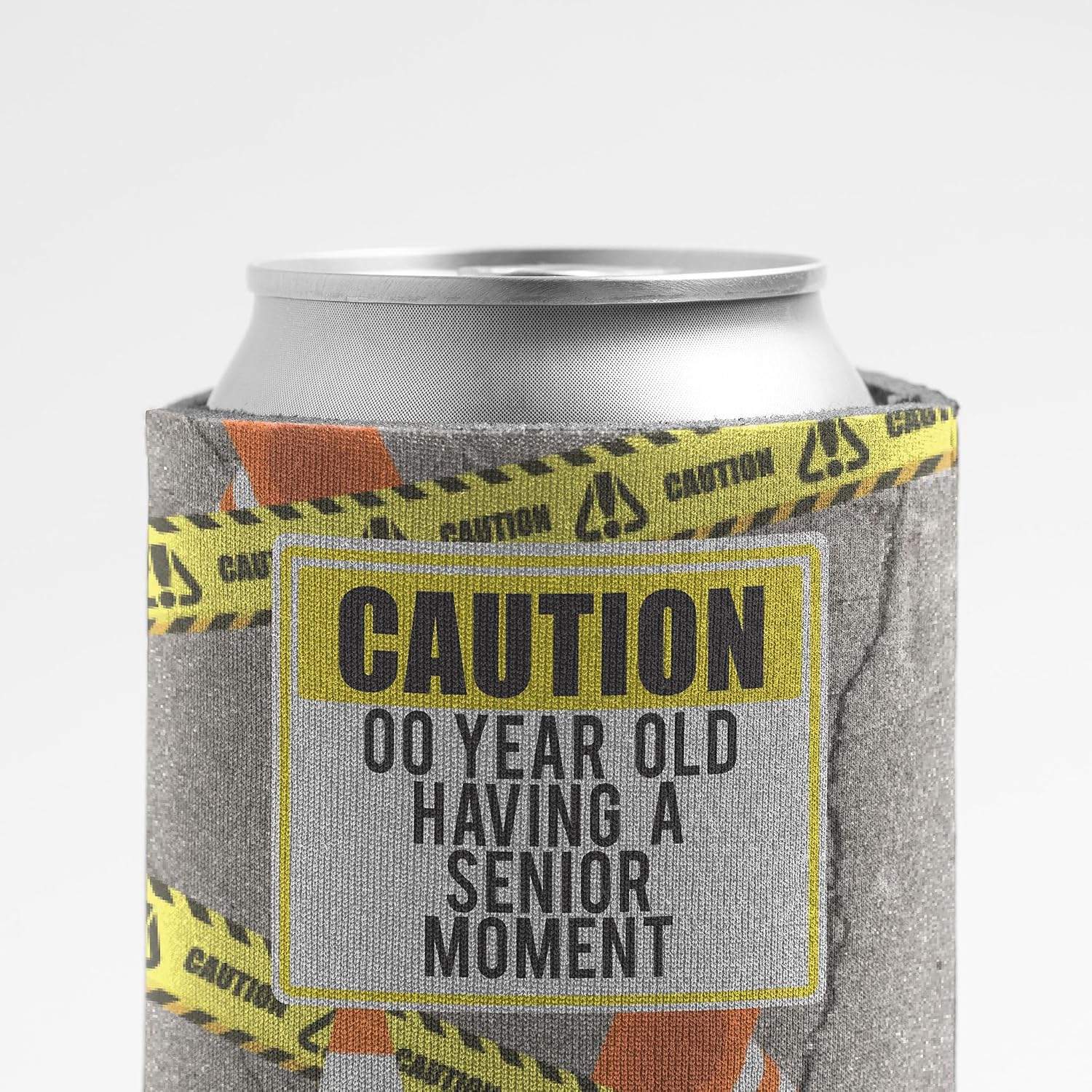 VictoryStore Funny Birthday Can Coolers – Custom Name & Age – Senior Moment Party Favor – Set of Can Sleeves for 12oz Cans or Bottles – Full-Color, Reusable, Made in USA