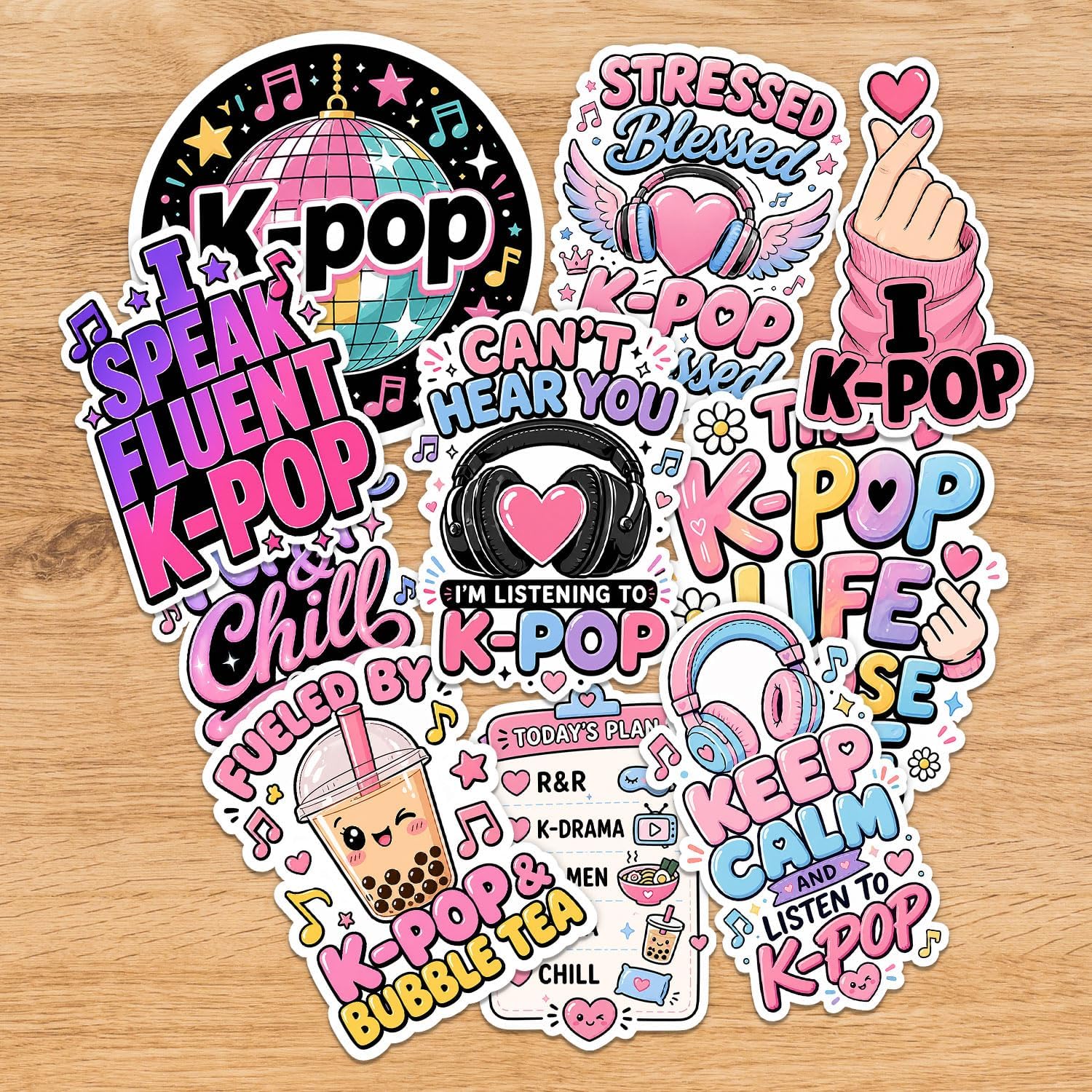 10Pcs Kpop Stickers, Funny Music Aesthetic Stickers Pack image 2