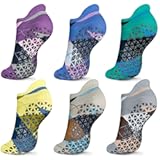 Non Slip Yoga Socks with Grips for Pilates, Ballet, Barre, Barefoot, Hospital Anti Skid Socks for Women and Men