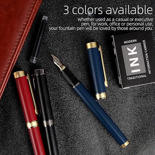 Miniatura 7 de Zalantan Bolígrafo estilográfico, bolígrafo de lujo, bonito bolígrafo de cobre puro, sensación pesada, bolígrafo ejecutivo de oficina, bolígrafos de