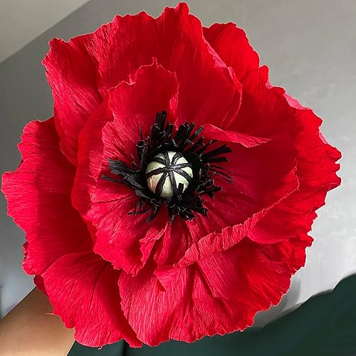 Miniatura 6 de Decoración de flores de papel crepé para pared, flores artificiales para decoración de boda, decoración de fondo de flores, baby shower, fiesta de