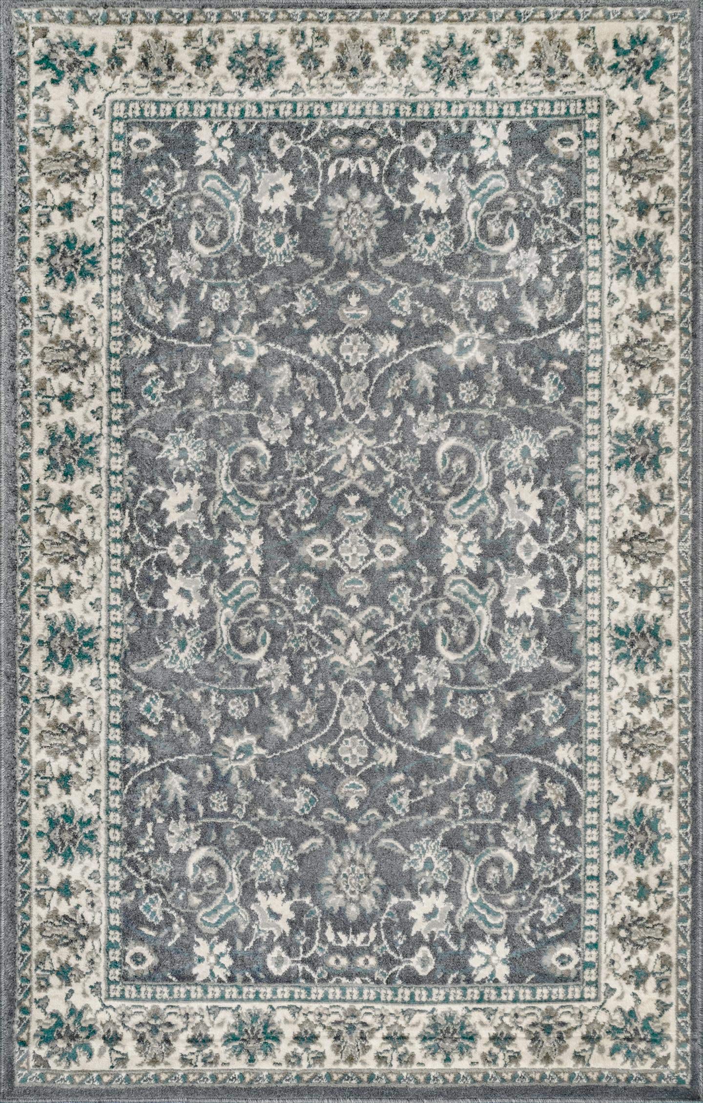 nuLOOM Manor Classic Floral Area Rug, 9' x 12', Grey