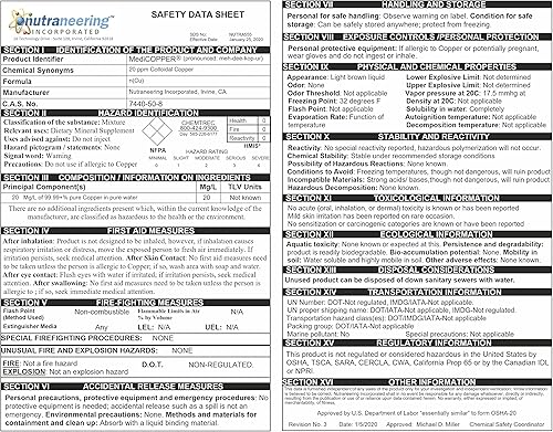 Miniatura 8 de MediCOPPER - Suplemento dietético de cobre coloidal verdadero - 16.9fl oz (16.9 fl oz) en botella de vidrio transparente