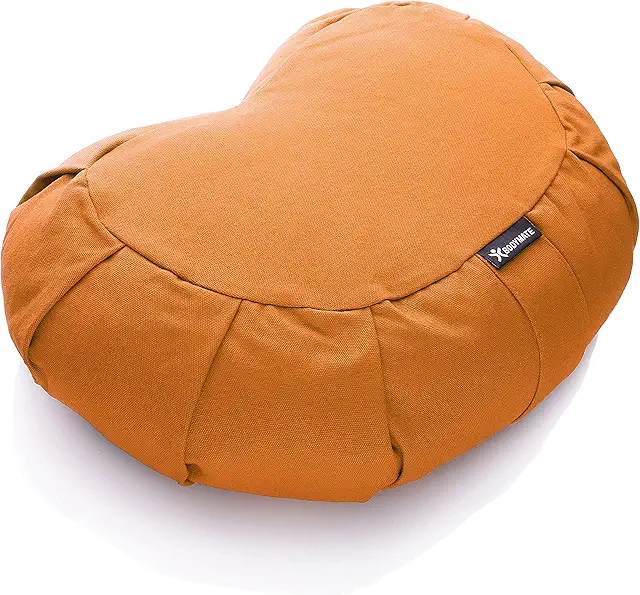 Cojín de Meditación Zafu Yoga BODYMATE | 42x30x15 cm | Relleno Trigo Sarraceno