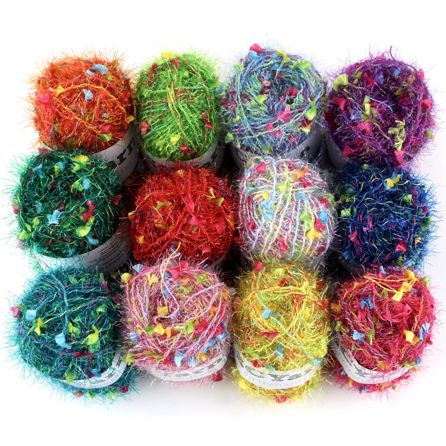 SCYarn 多色糸セット 在庫処分 40セット Amazon | SCYarn 韓国産たわし糸12色セット 1玉当たり約75m 計400g