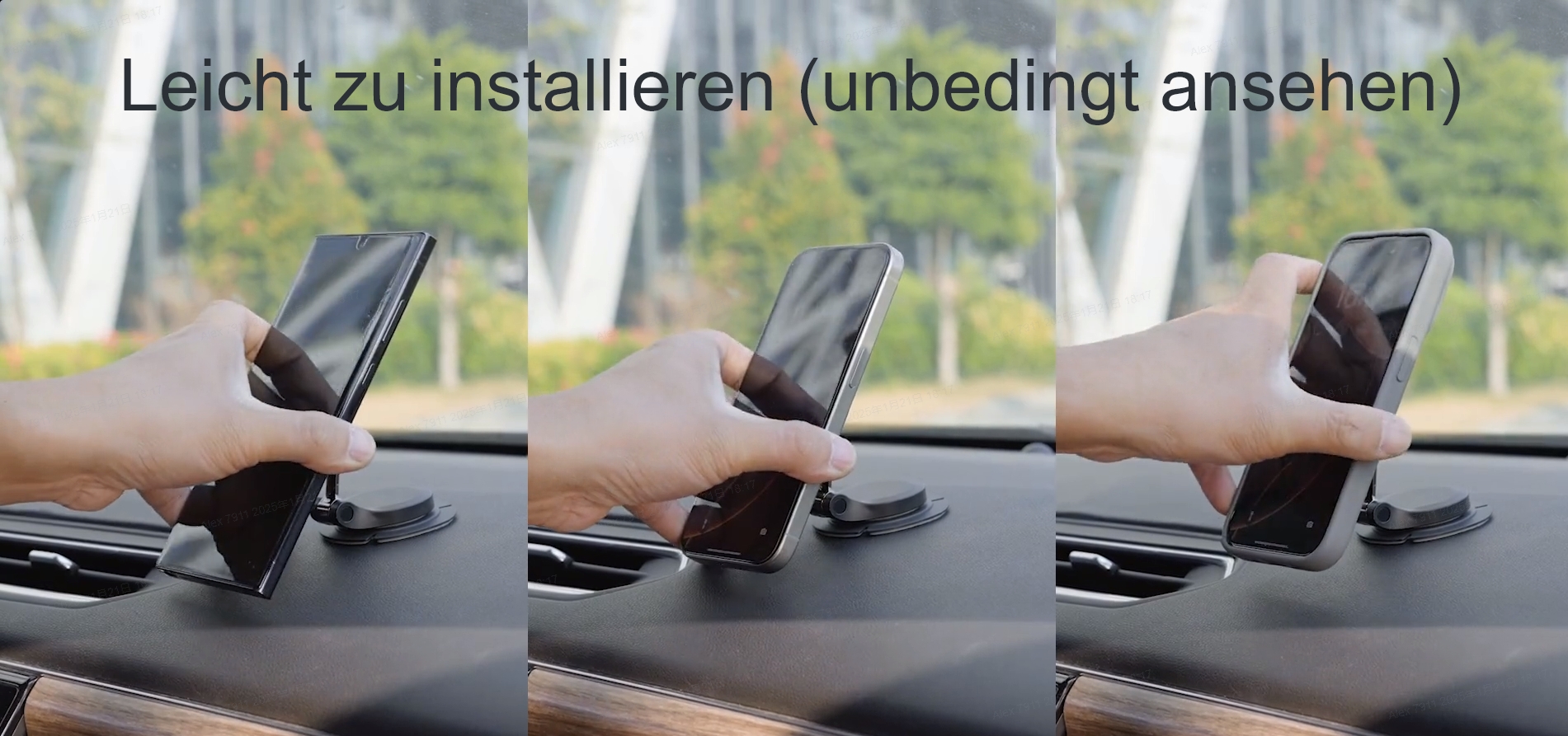 Casewind Magnetische Auto Handyhalterung - Faltbar & Einziehbar Mit Vakuum-Saugnapf