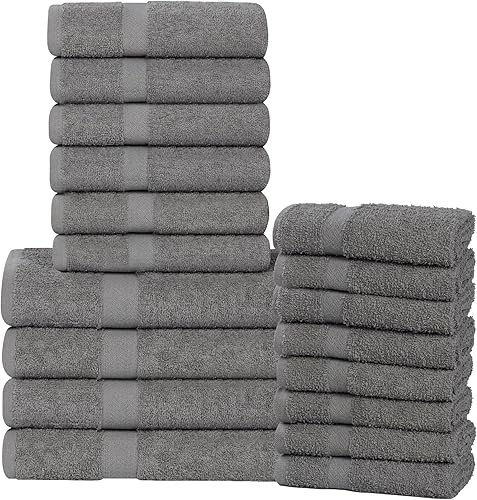 Vista 129 de Superior Juego de toallas de baño de algodón de 2 piezas, toallas grandes para cuerpo, secado rápido, artículos esenciales de baño, baño