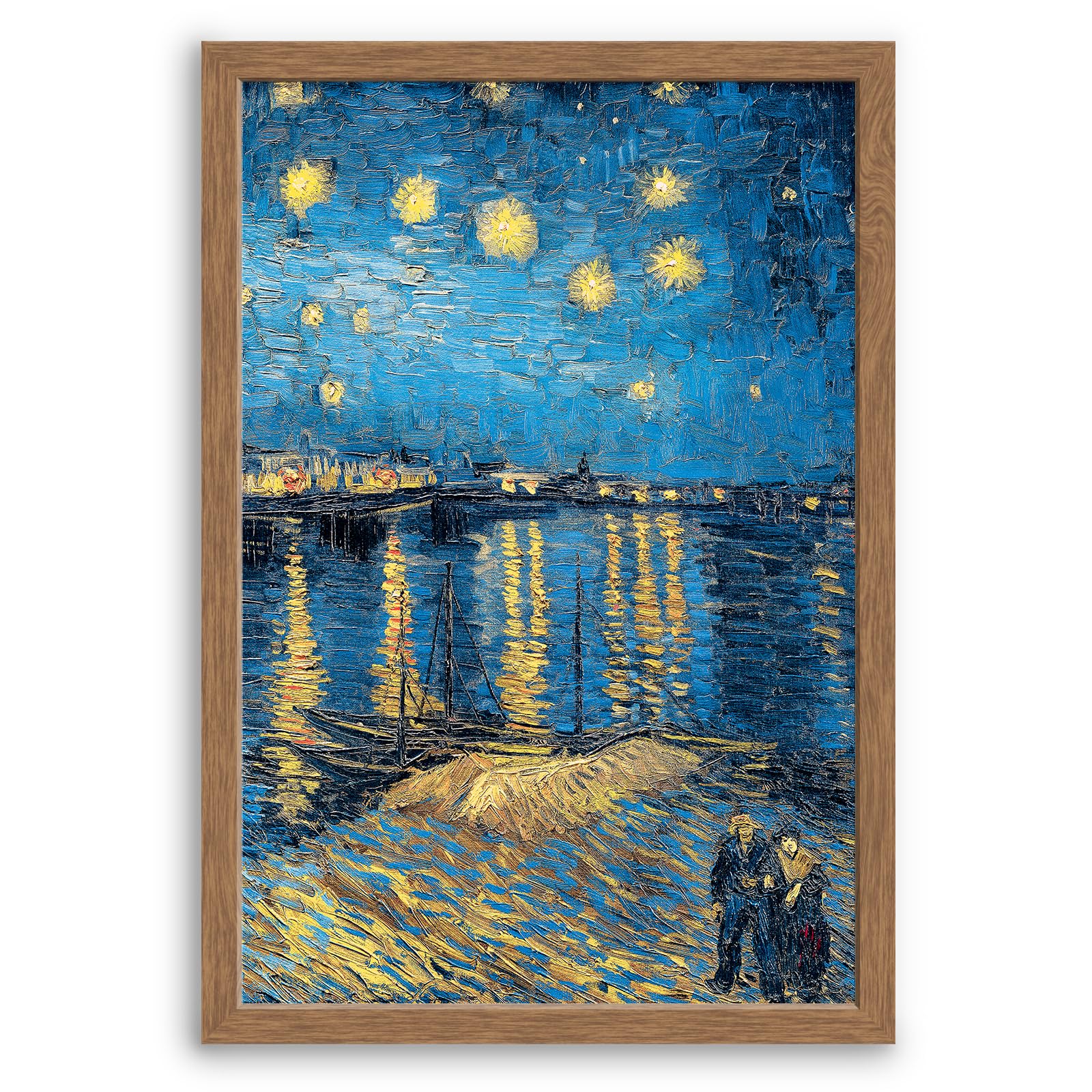 Amazon.co.jp: 木子誉絵画館 ゴッホ 「ローヌ川の星月夜」 アート