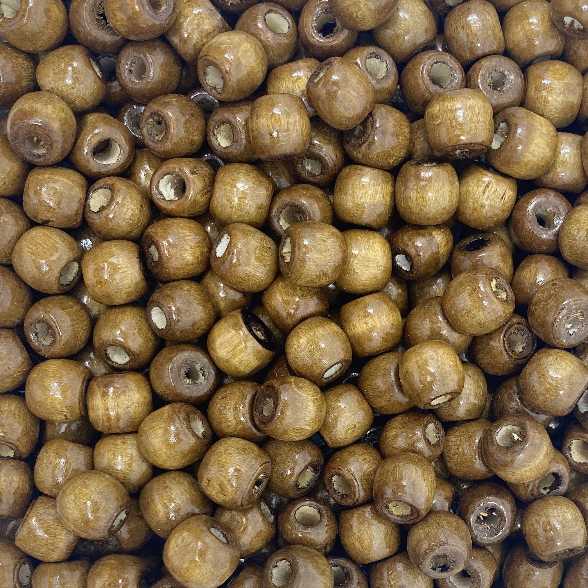 Koraliki z dużym otworem, Koraliki drewniane makramy z dużym otworem 12 mm x 10, otwór 5, wielokolorowe, opakowanie 500 lub 1000 szt(Brown,500)