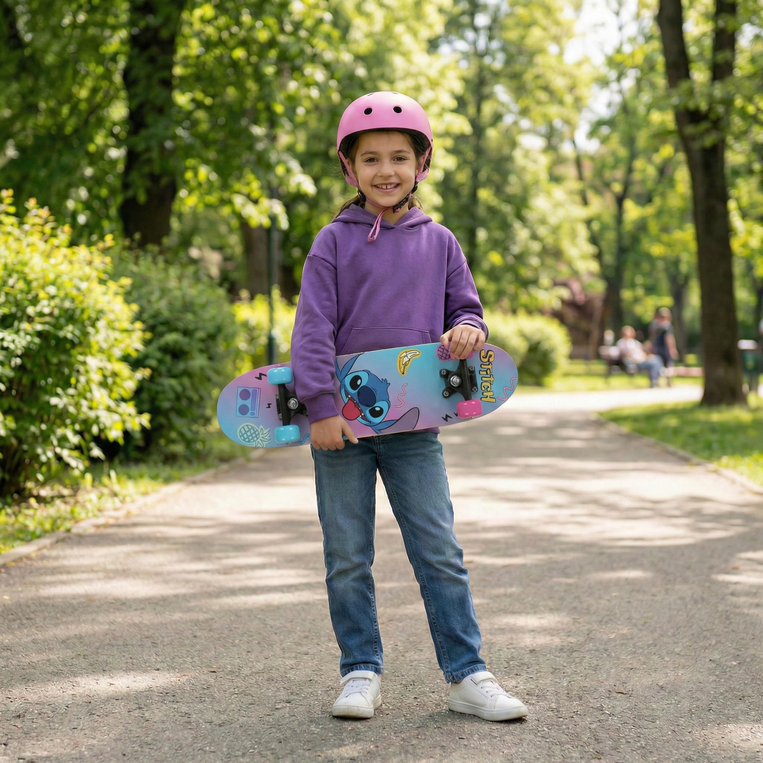 Disney Stitch Planche à roulettes en Bois 61cm, antidérapante, légère et Stable 20-50kg - 4