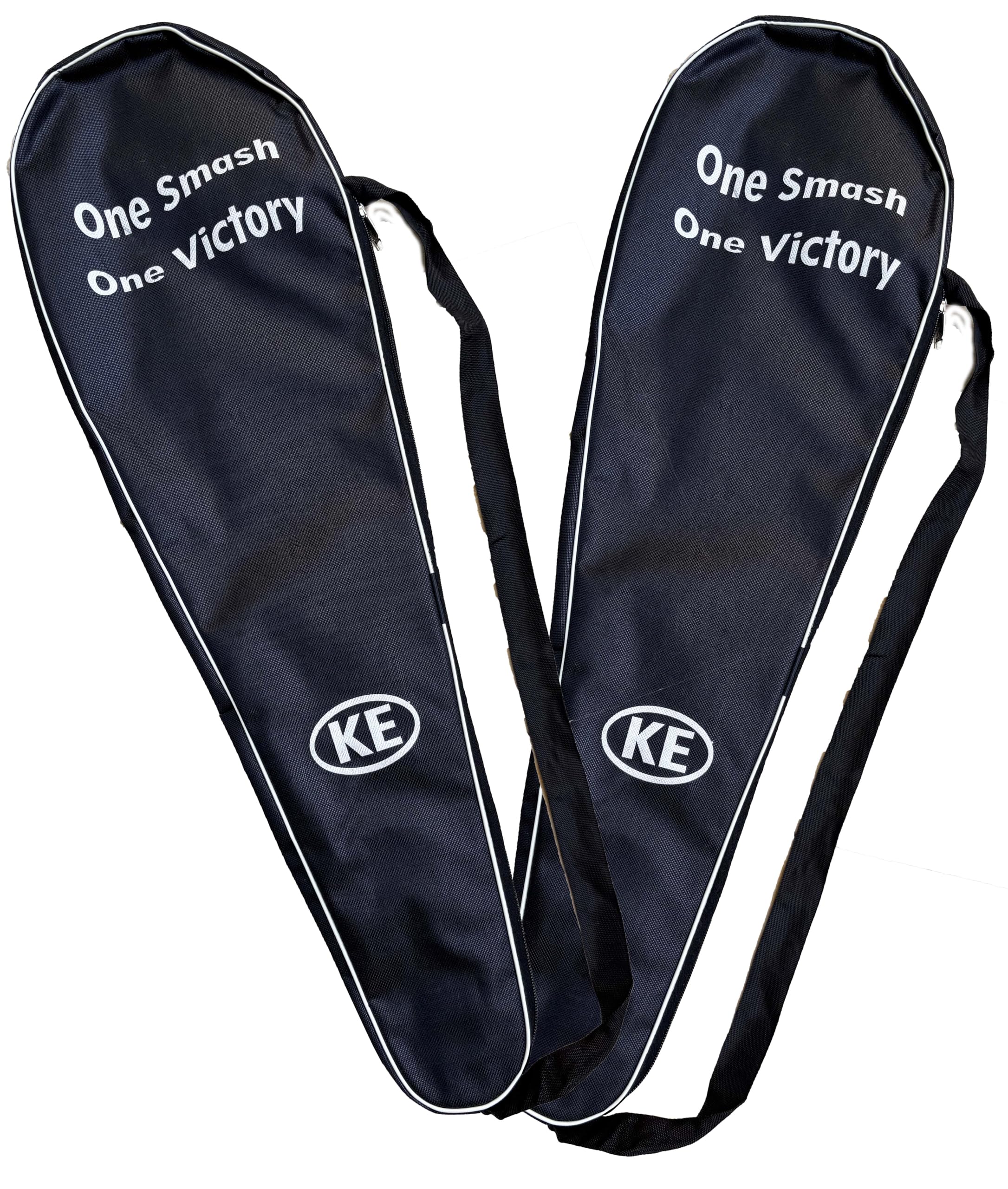 OSV Black [Pack of 2] Badminton Racket Cover case KE [ Standard Strap ] with Steel Zip Lock [ Matty Material ] for All Kinds/Sizes of Badminton Rackets-image-16