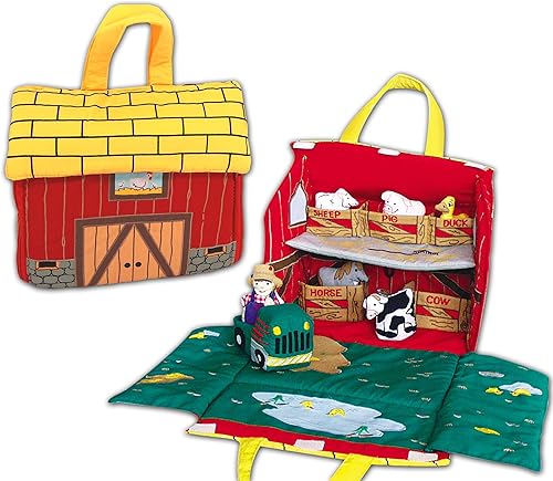Miniatura 2 de Old MacDonald's Farm - Juego de tela suave, interactivo y educativo, juguete de actividades de granja para niños pequeños y niños | Juguete de tela