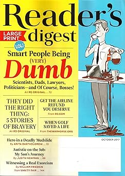 Reader s Digest LARGE PRINT Magazine October 2017 | Smart People being VERY Dumb