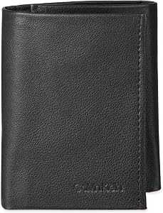 Calvin Klein Mens Leather Trifold Wallet Tri-Fold Wallet