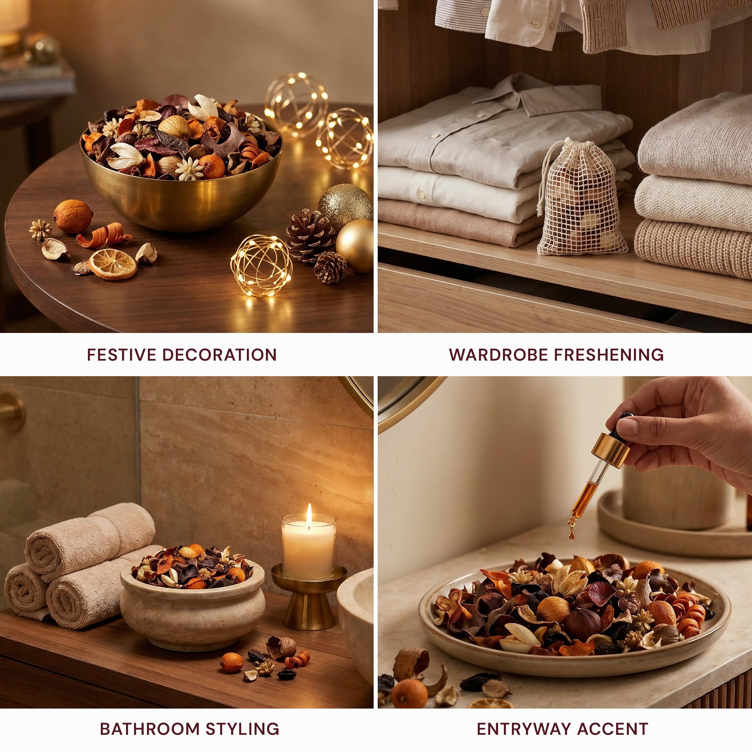 Soul & Scents Sandalwood Potpourri - Natural Fragrance -4