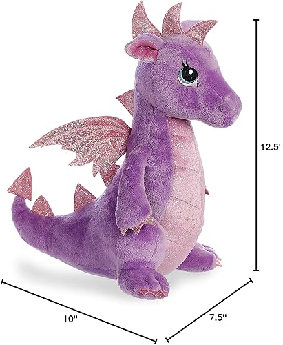 Miniatura 2 de Aurora® Enchanting Sparkle Tales™ Larkspur Dragon™ - Animal de peluche - Aventuras mágicas - Juego sin fin - Púrpura 12 pulgadas