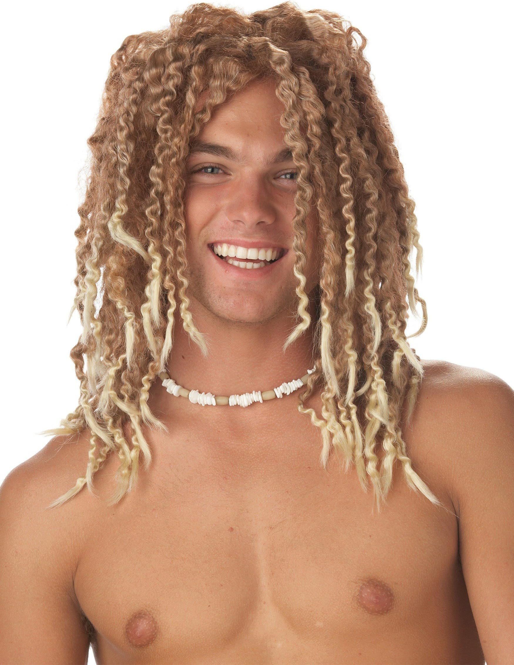 Blonde highlighted auburn mix dreadlock "BEACH BUM" wig One size