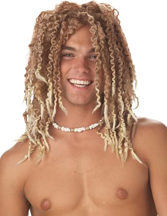 California Costumes Mens Beach Bum Wig
