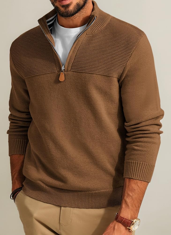 Threadbare - Maglione con scollo a imbuto in tessuto soft touch con cerniera lampo corta colore