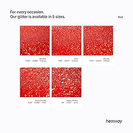 Hemway Biodegradable Glitter Eco Friendly - 100g/3.5oz Bio Cosmetic Safe Sparkle Vegan for Face Eyeshadow Body Hair Festival Makeup Craft - Chunky (1/40 0.025 0.6mm) - Red