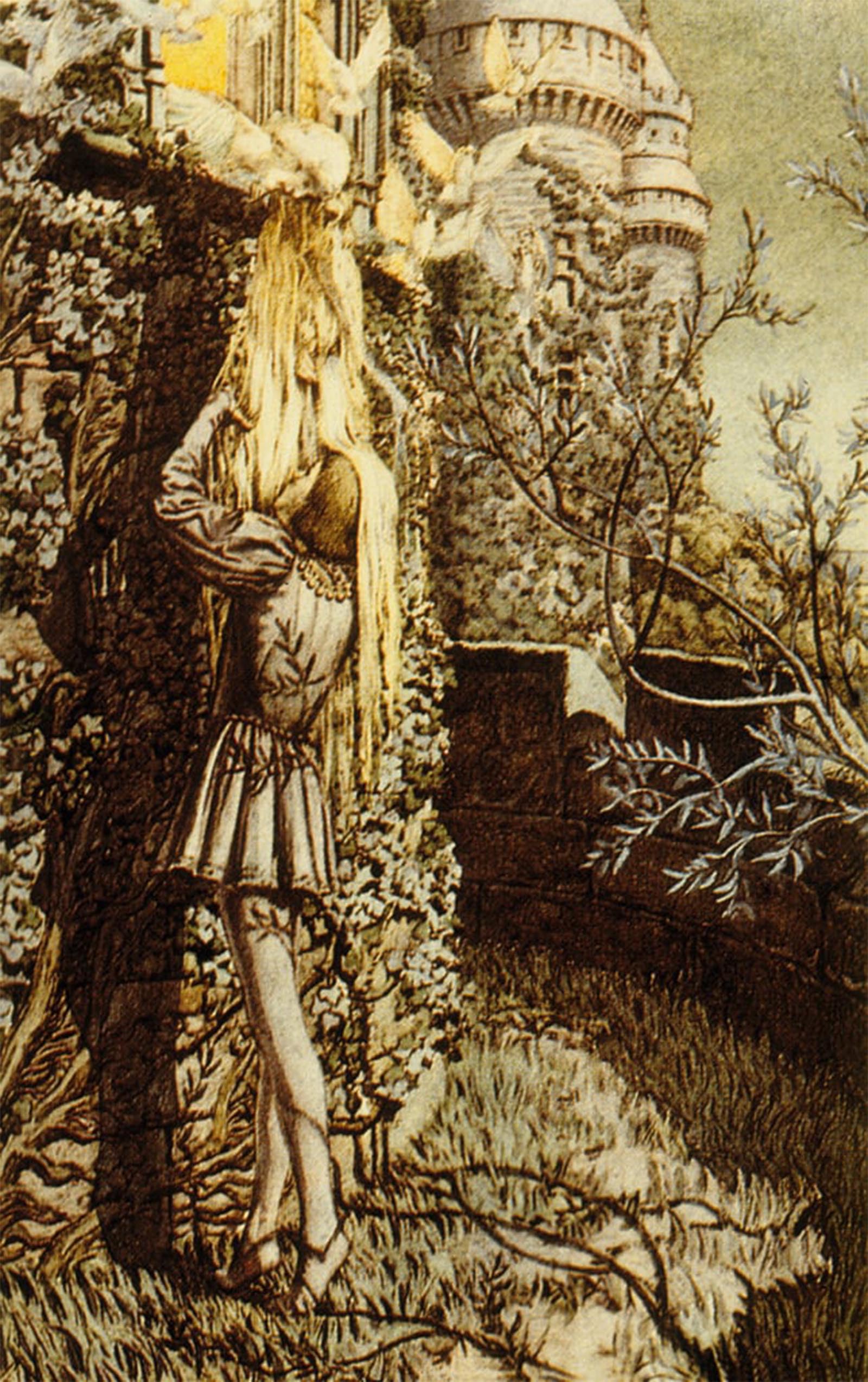 ARTXLXXBN Famous Art Print Poster Vintage Wall Art Pelleas and Melisande Play by Carlos Schwabe Canvas Art Poster for Home Decor 60x90cm