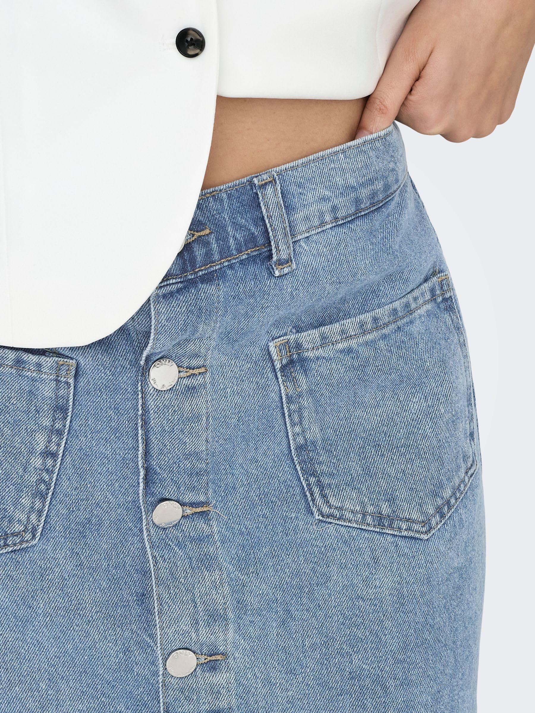 ONLY Women's Onlamazing HW Skirt Tai DNM Noos Onlamazing HW Skirt Tai DNM Noos (Pack of 1)