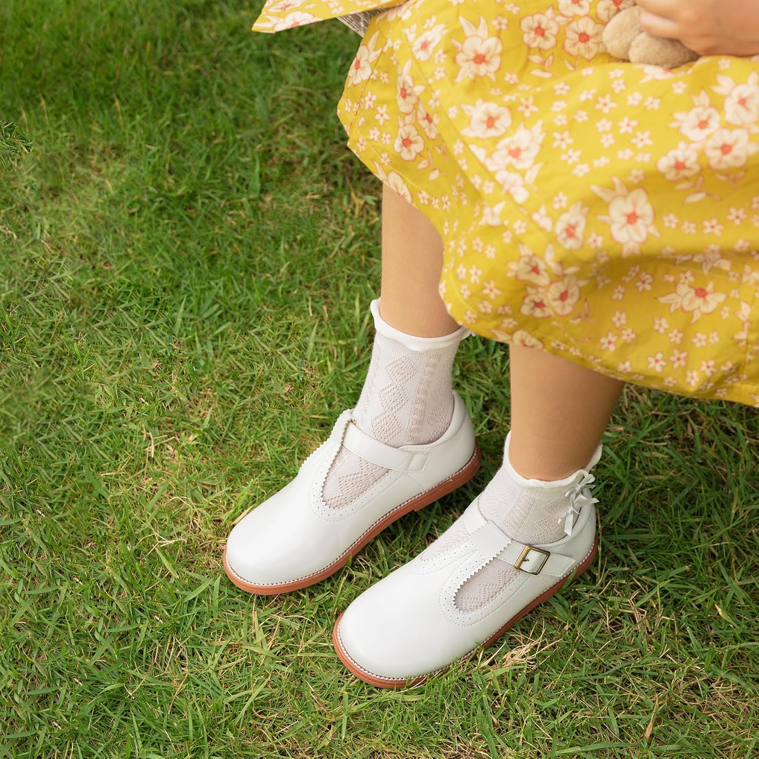 Felix & Flora Toddler Little Girl Mary Jane Dress Shoes - Ballet Flats for Easter Flower Girl Party School Shoes. - Image 3