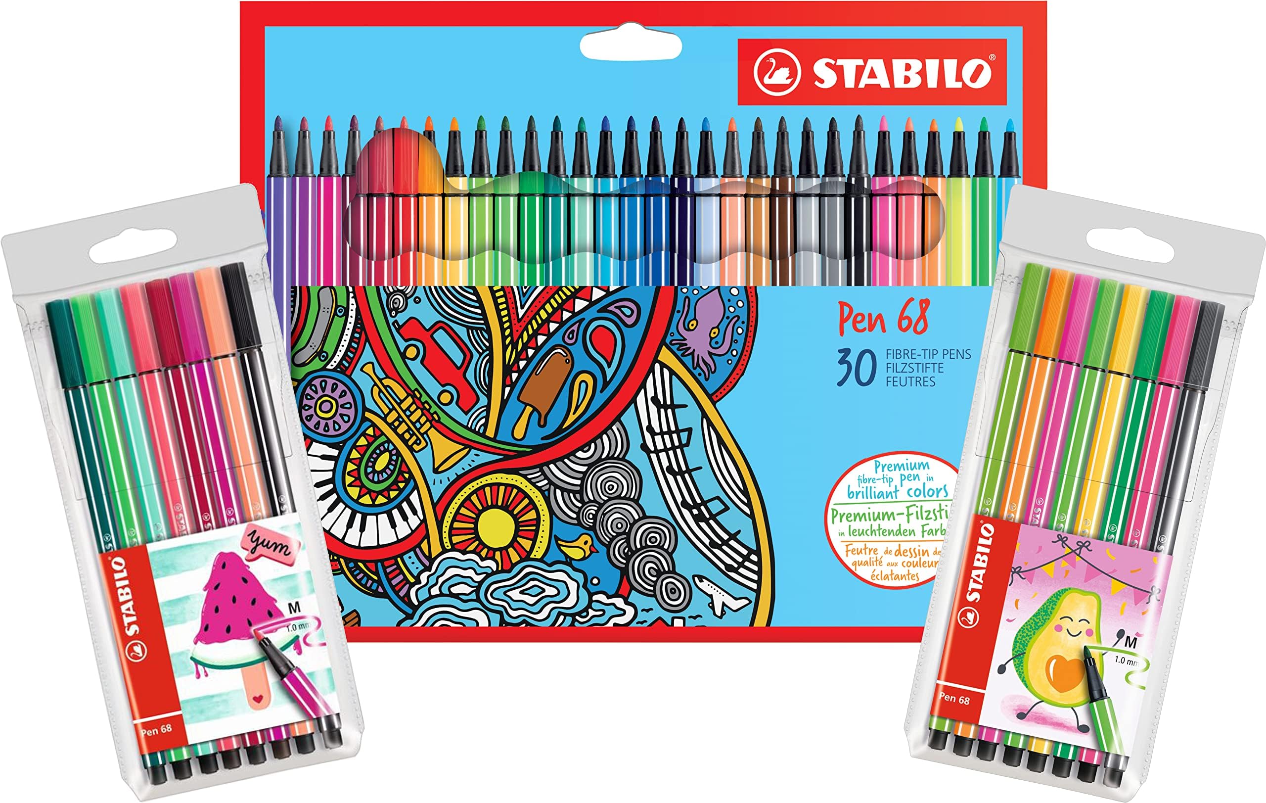 Stylo encre gel - STABILO pointVisco - Lot de 10 stylos - Bleu