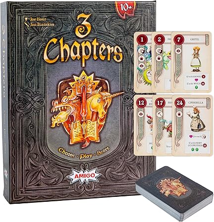 AMIGO Games 3 Chapters – Strategic Fairy Tale Trick-Taking Card Game for 2-6 Players – Draft, Play & Score with Iconic Storybook Characters – Family Games for Kids and Adults Ages 10+