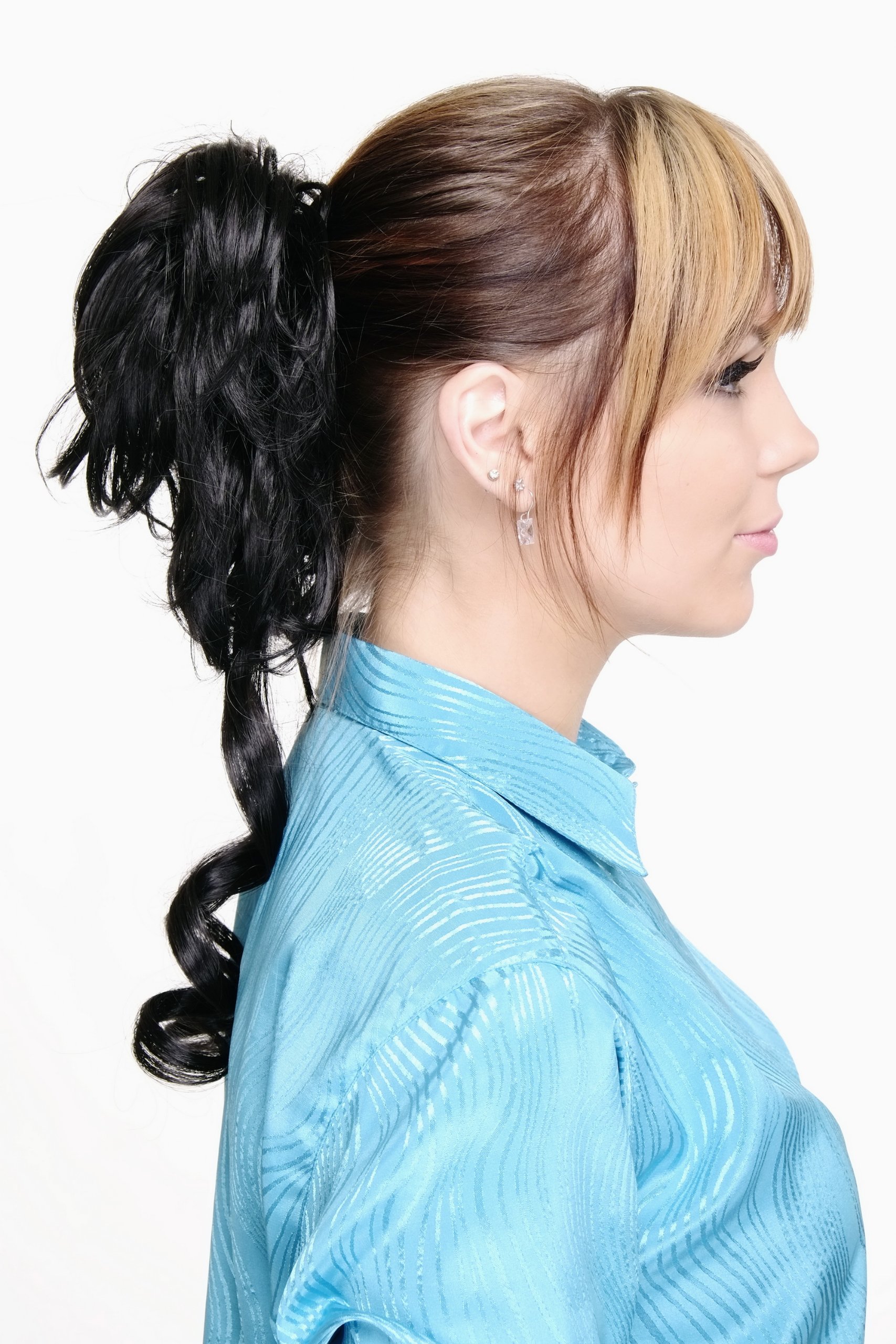 WIG ME UP YZF-3072HT-3 Hair Piece baroque voluminous wild curled like scrunchy with micro comb dark brown - Image 3