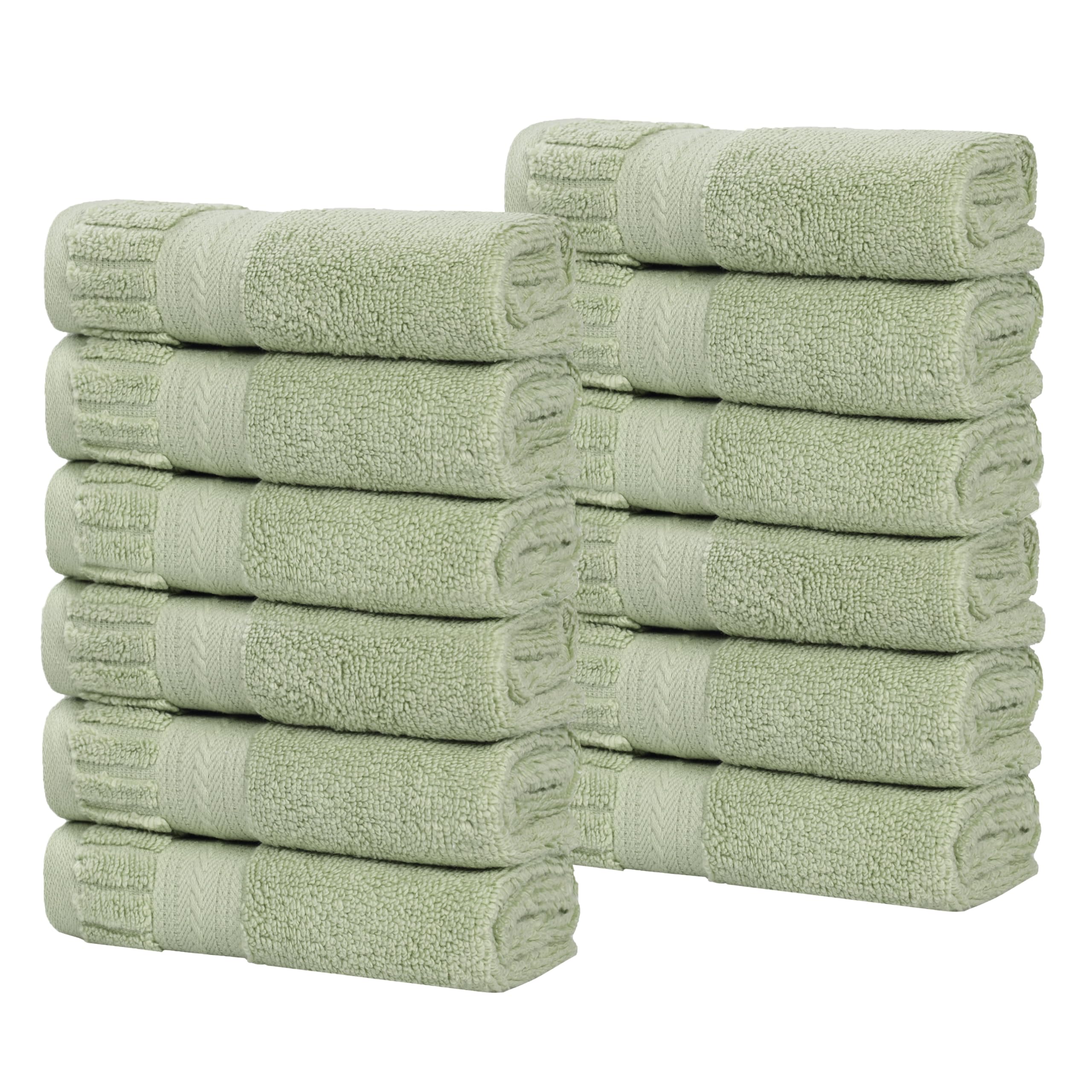 Juego de 12 toallas de algodón para cocina y baño con relieve texturizado Venice