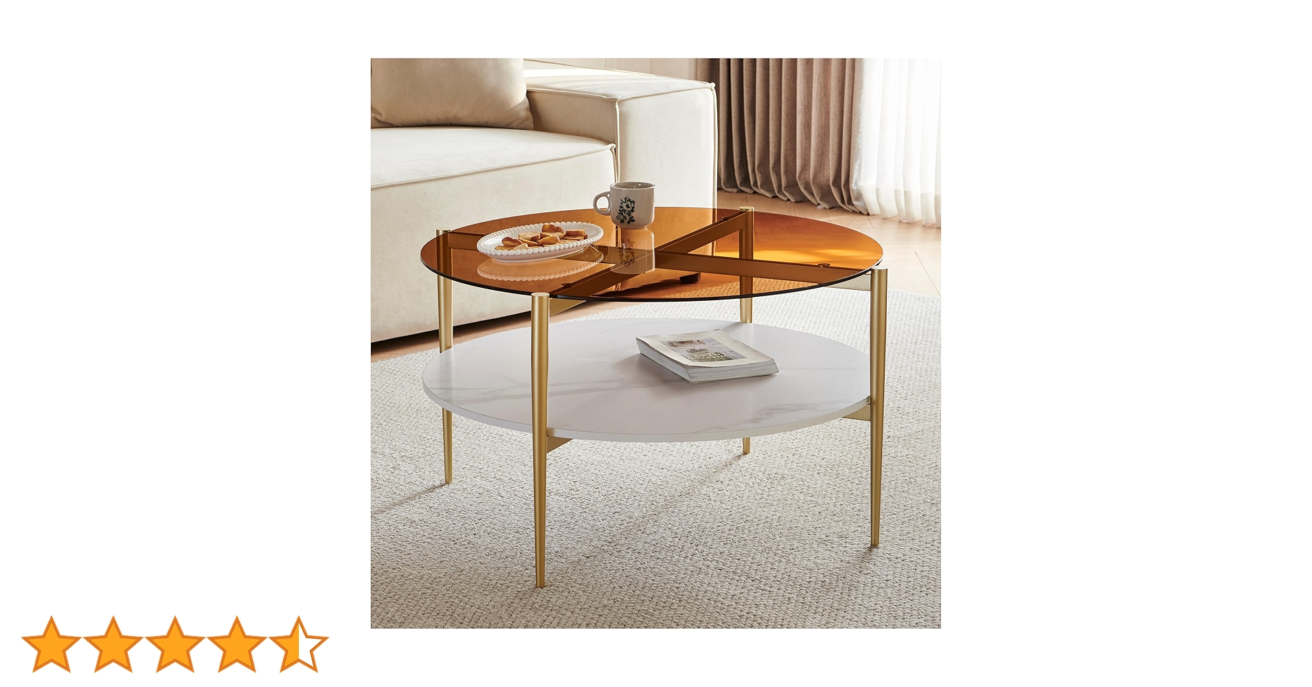 Amazon.co.jp: 神棚ガラス コーヒーテーブル モダンスタイル